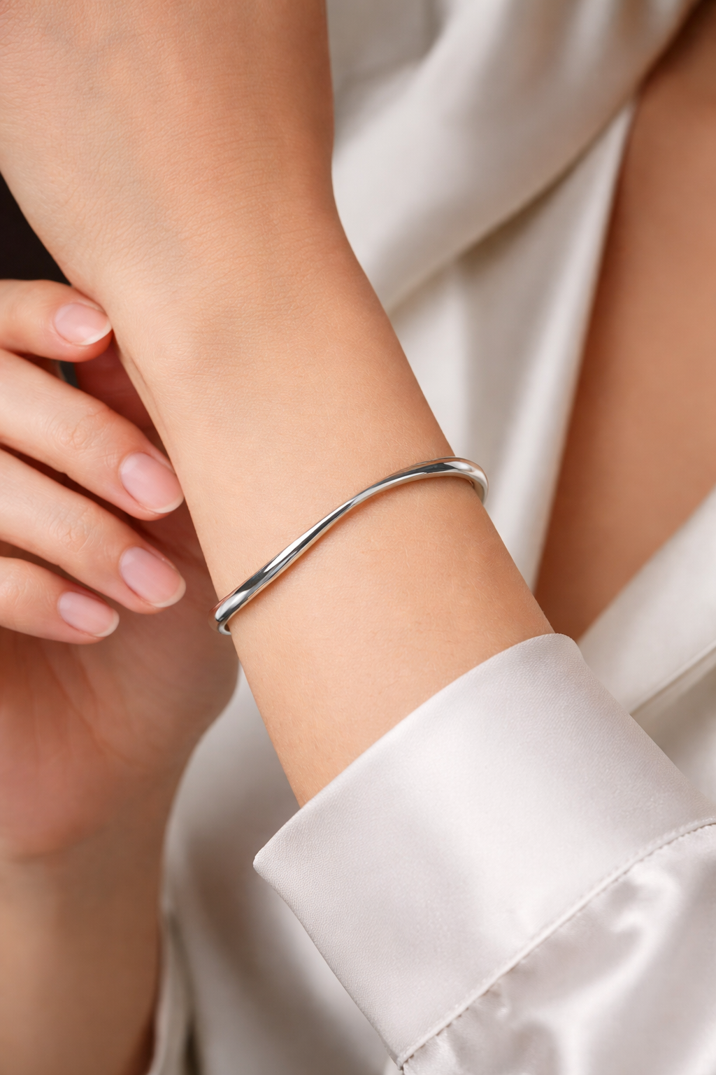 Fancy Twist Bangle Sterling Silver 925 Hallmarked British Made Brand New