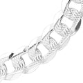 Gents Solid Sterling Silver DC Curb Chain Bracelet British Made 925 Hallmarked