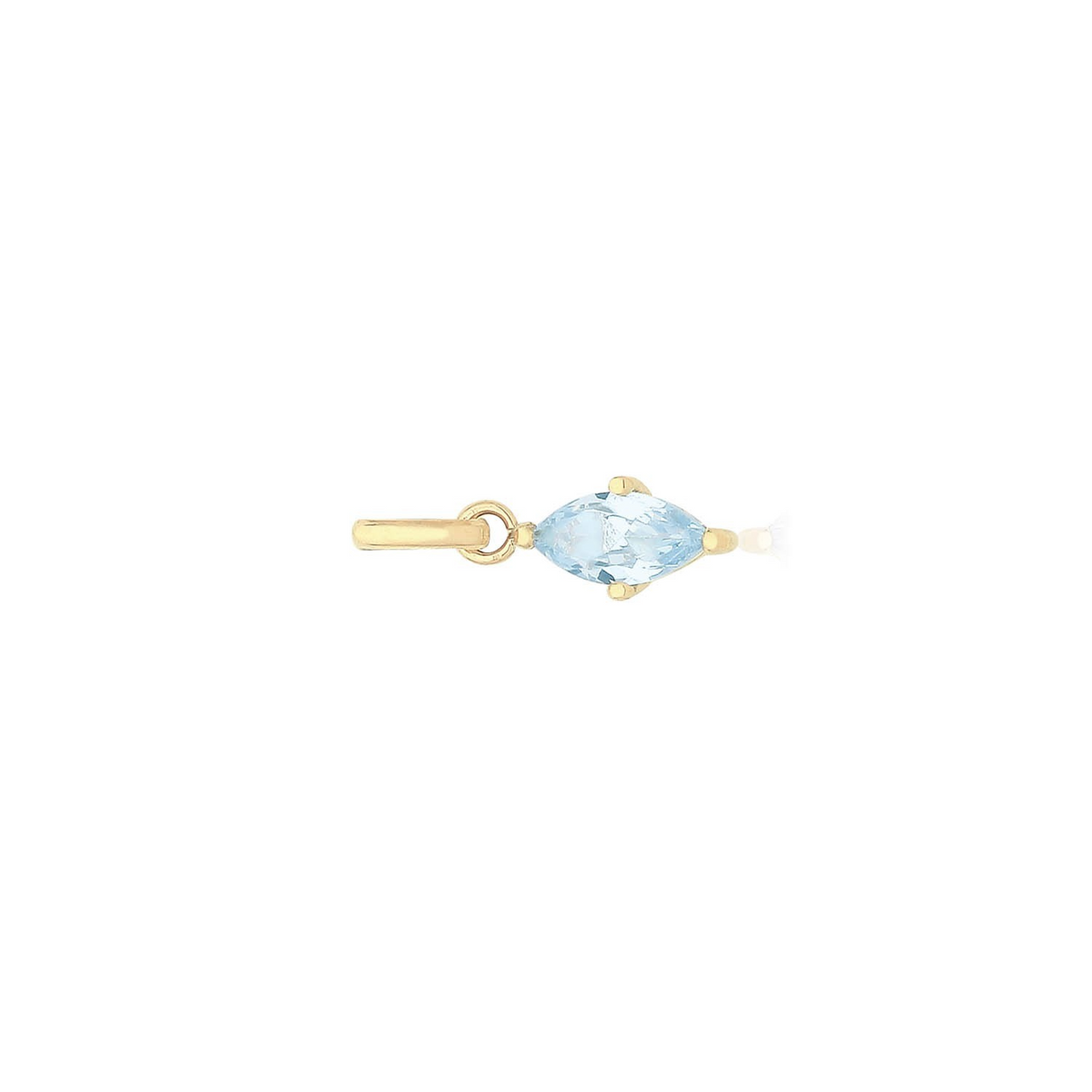 Marquise Natural Blue Topaz 9ct Yellow Gold Pendant Hallmarked All Chain Lengths