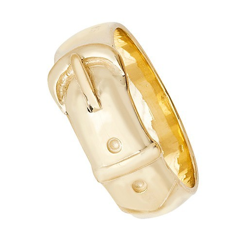 Mens Plain 9ct Yellow Gold Buckle Ring 375 Hallmarked British Made Size R - X