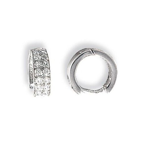 Mens Huggie Hoop Earring Solid 9ct White Gold Gents 375 Hallmarked Brand New