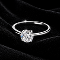 1ct Solitaire Ring Sterling Silver 925 Hallmarked British Made Size L - Q