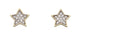Diamond Star Stud Earrings 9ct Yellow Gold 375 Hallmarked British Made