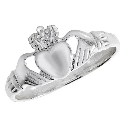 Sterling Silver Ring Claddagh 925 Hallmarked Size K - T British Made Brand New