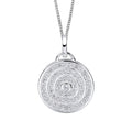Rounded Channel Set Pendant Sterling Silver 925 Hallmarked All Chain Lengths