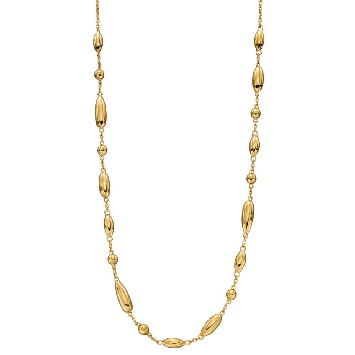 Flower Bud Chain Necklace 9ct Yellow Gold Plated Hallmarked Brand New Boxed