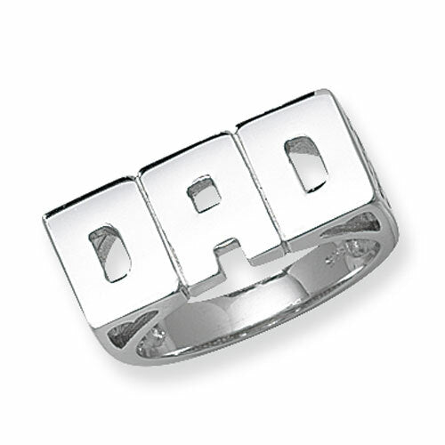Dad Ring Sterling Silver 925 Hallmarked Sizes British Made Brand New Q - Z