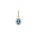 Yellow Gold Oval Sapphire Pendant Hallmarked British Made All Chain Lengths