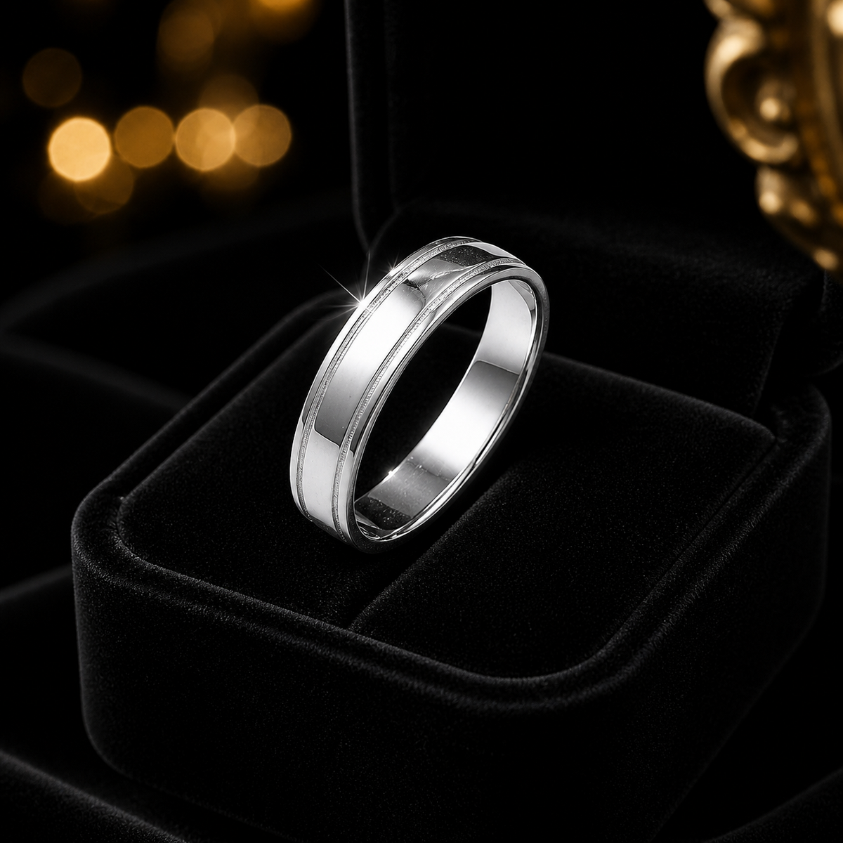 Men's Sterling Silver Wedding Ring Gents 925 Hallmark Sizes R - Z British Made