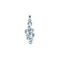 Blue Topaz Bubble Drop Pendant Sterling Silver 925 Hallmark All Chain Lengths