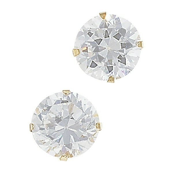 2 Carat Solitaire Stud Earrings 9ct Yellow Gold 375 Hallmarked Brand New Boxed