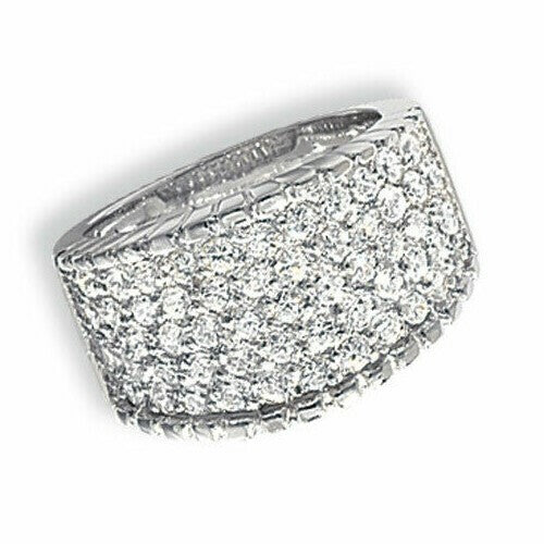 Sterling Silver Ring Anniversary Gemstone 925 Hallmarked Size L - U British Made