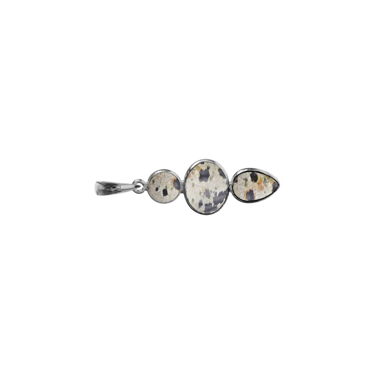 Mixed Shape Dalmatian Pendant Sterling Silver 925 Hallmarked  All Chain Lengths