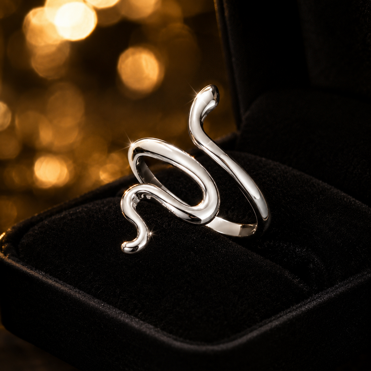 Sterling Silver Snake Ring 925 Hallmarked Size K - S British Made