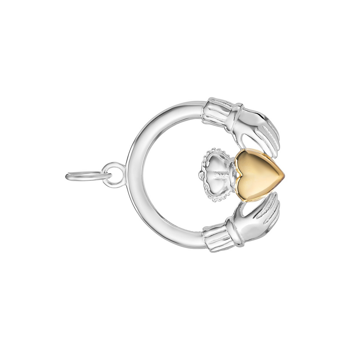 Celtic Claddagh Pendant 9ct Yellow Gold Plated Hallmarked All Chain Lengths