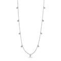 9 Natural Diamond Flush Necklace 18ct White Gold Hallmarked British Made