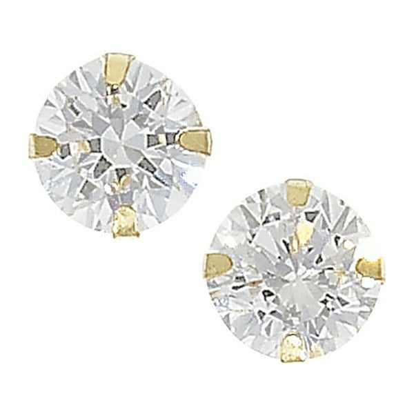9ct Yellow Gold Solitaire Studs Earrings 375 Hallmarked 5mm Studs British Made
