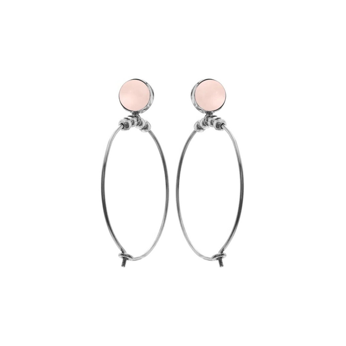 Ivy Quartz Hoop Earrings Sterling Silver 925 Hallmarked Brand New Boxed
