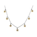 7 Star Necklace 9ct Yellow Gold Plated Hallmarked British Made