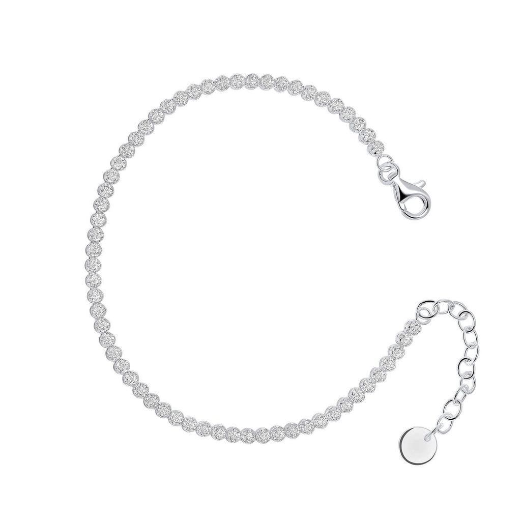 Zircon Cup Chain Bracelet Sterling Silver 925 Hallmarked Brand New Boxed