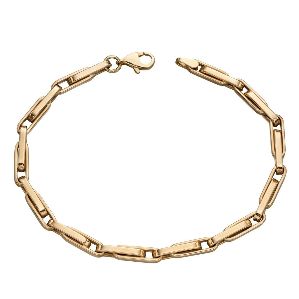 Long Links Bracelet In 9ct Yellow Gold 375 Hallmarked British Made