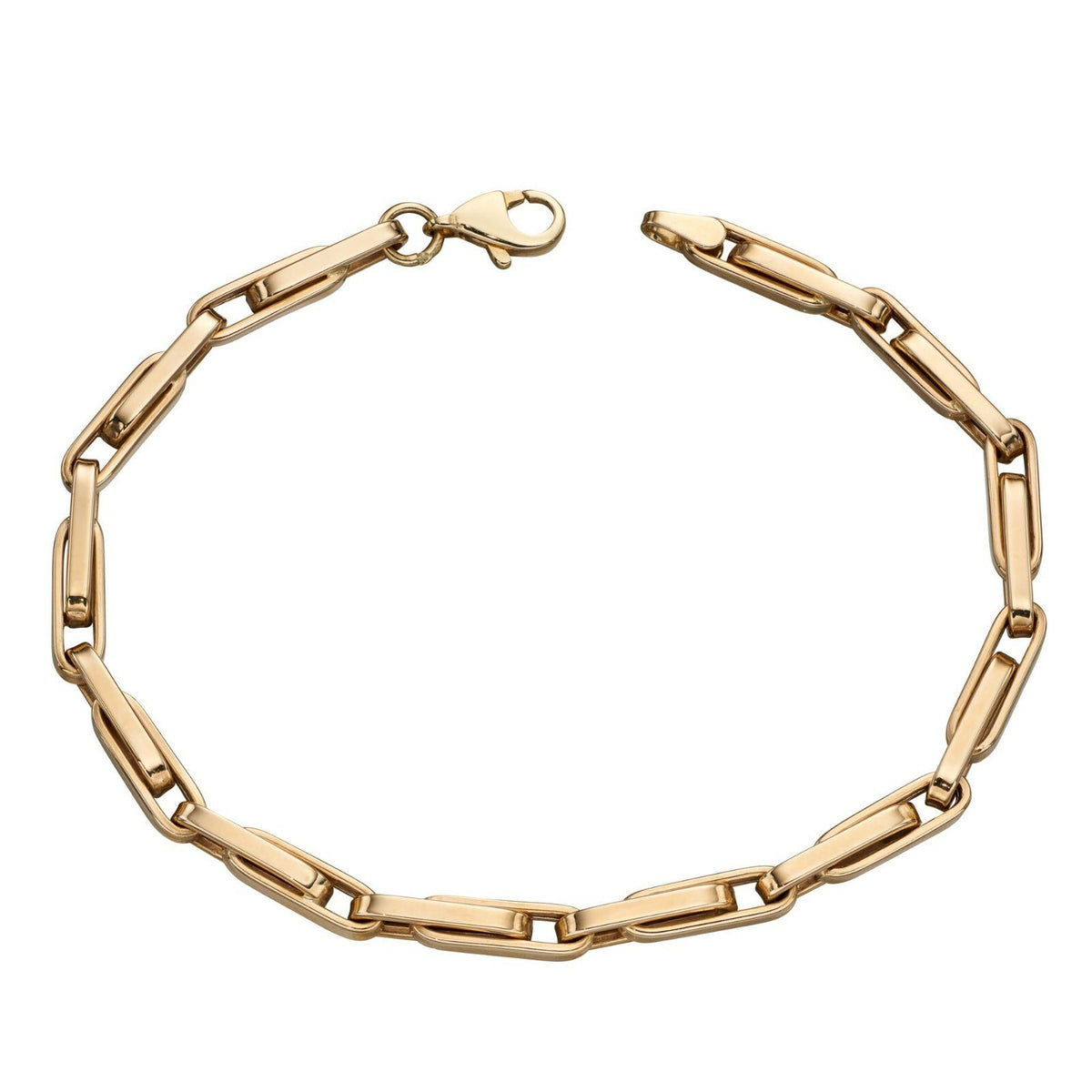 Long Links Bracelet In 9ct Yellow Gold 375 Hallmarked British Made