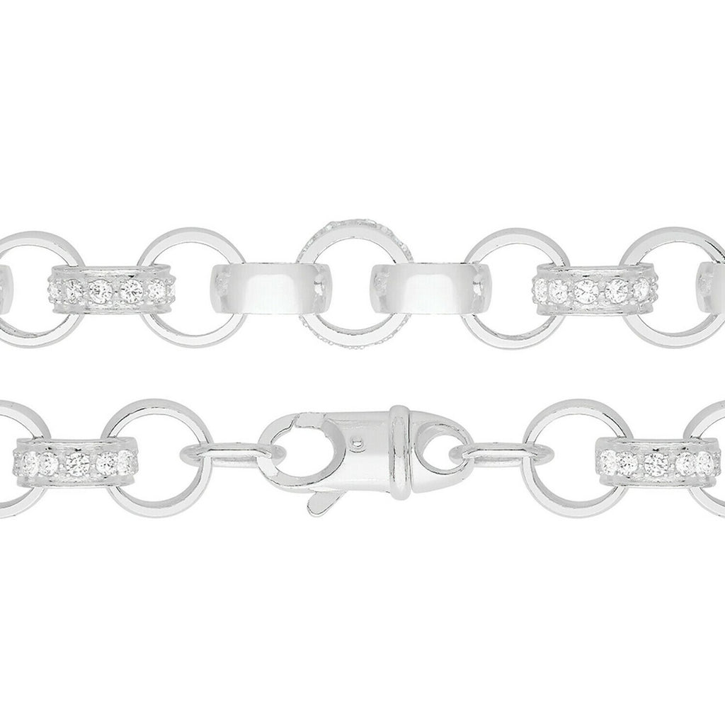 Sterling Silver Belcher Bracelet British Made 925 Hallmarked 8" Weight 45g