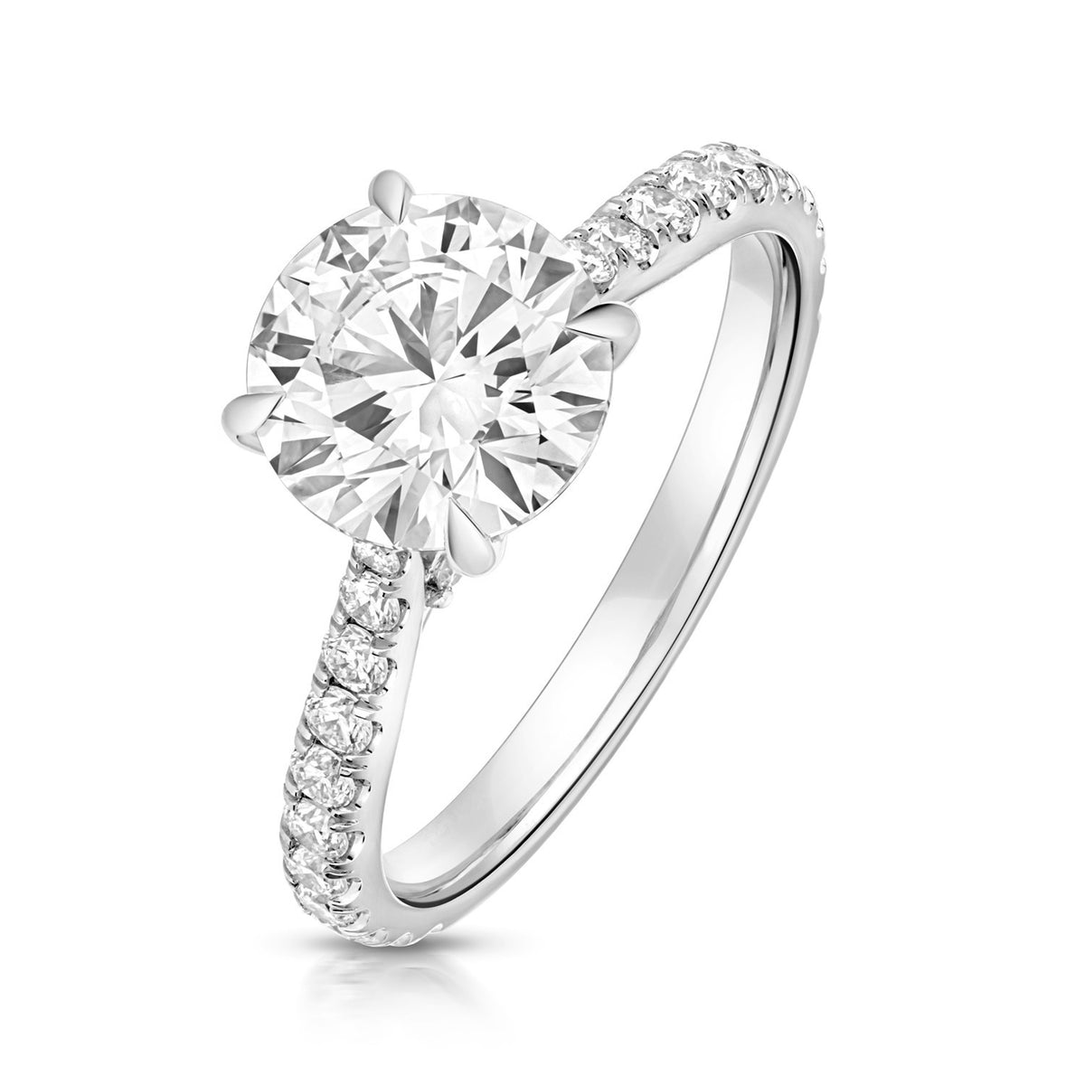 35 Lab-Grown Diamond Engagement Ring 18ct White Gold Hallmarked Sizes J - Q