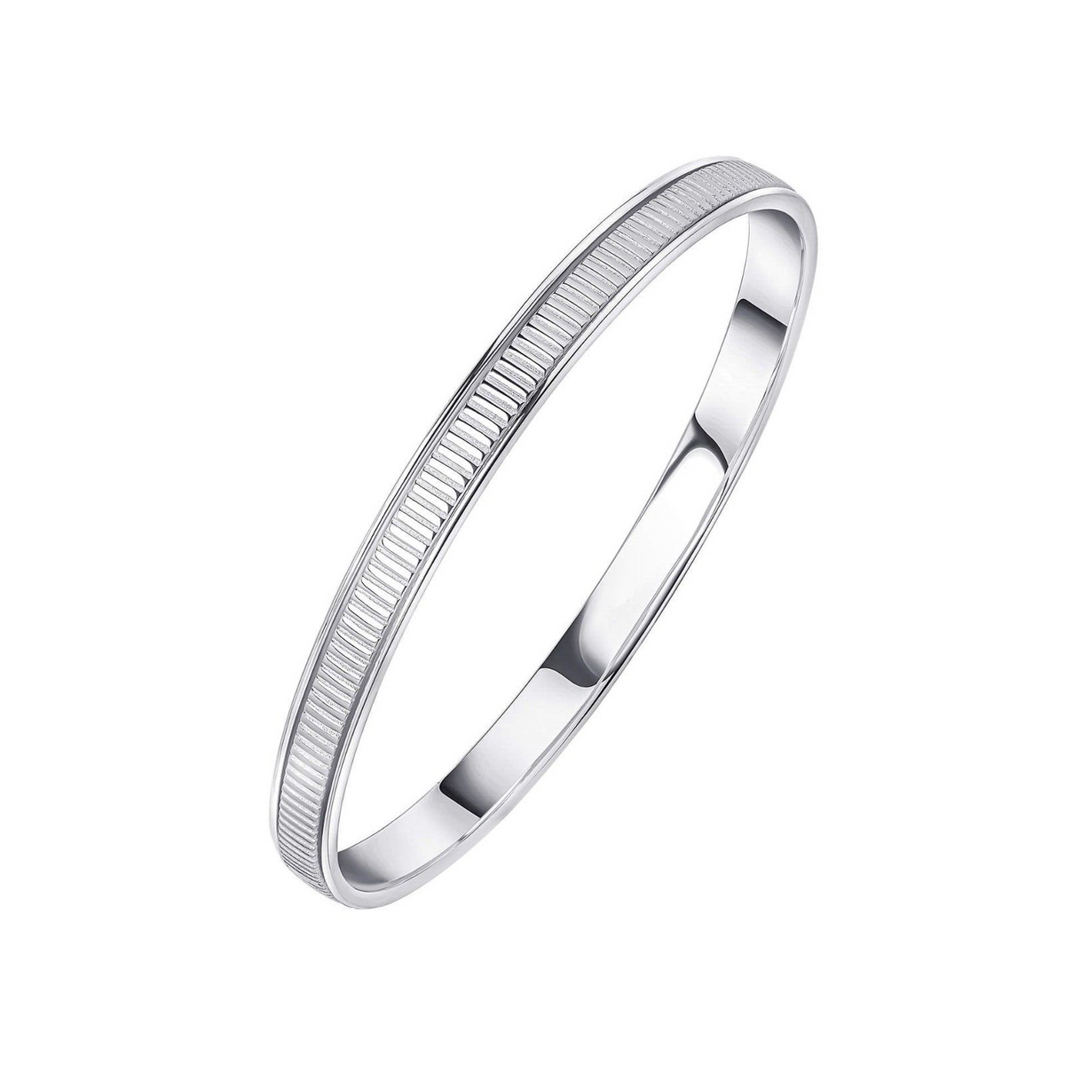 Ridged Spinner Bangle Sterling Silver 925 Hallmarked Brand New Boxed