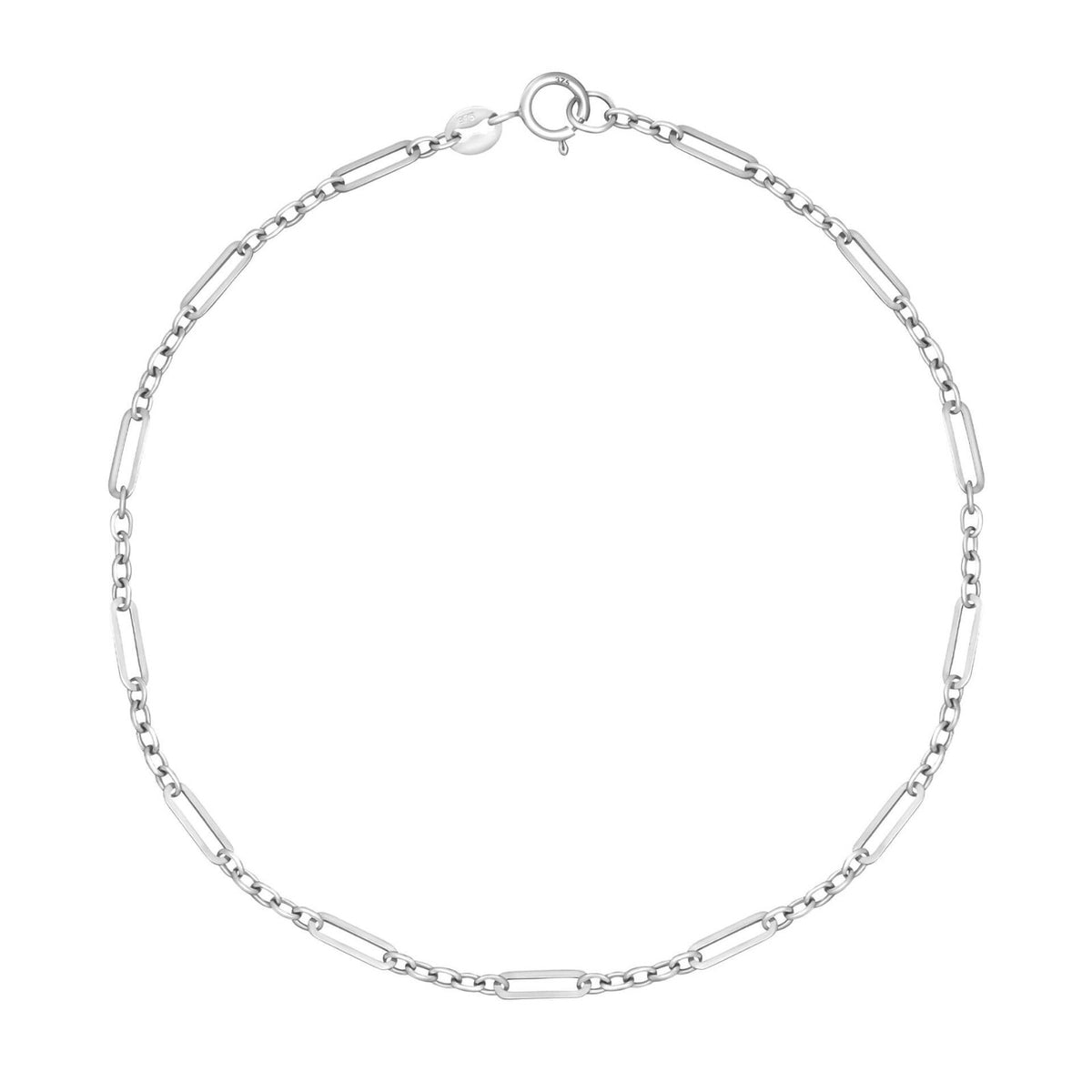 Mixed Length Bracelet In 9ct White Gold 375 Hallmark British Made Brand New
