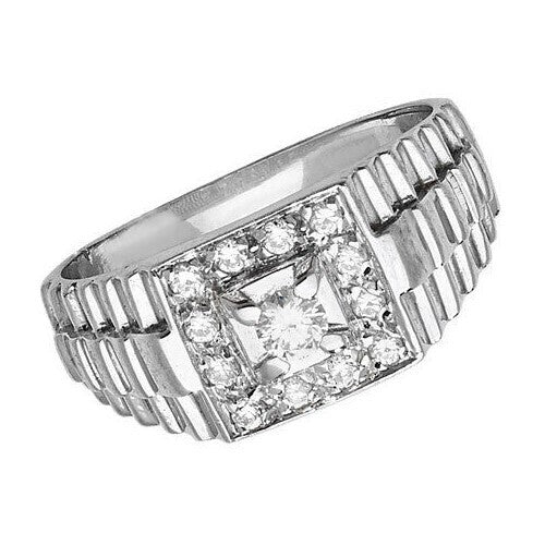 Men's Sterling Silver Signet Ring Engagement Gents 925 Hallmark Sizes L - Z