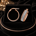 9ct Rose Gold Hinged Statement Hoop Earrings 375 Hallmarked 15 - 30mm Diameter
