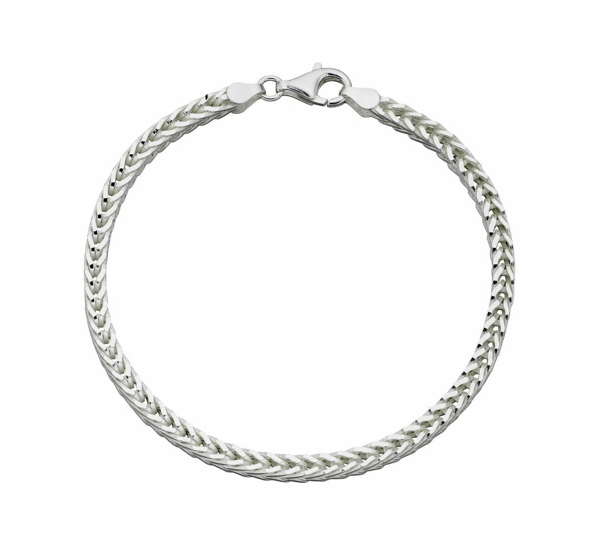 Sterling Silver Gents Bracelet Heavyweight Foxtail Design 925 Hallmarked