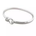 Sterling Silver Bangle Solid Noose Hook British Made Hallmarked Brand New Boxed