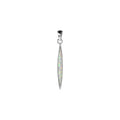 White Opal Marquise Drop Pendant Sterling Silver 925 Hallmark  All Chain Lengths