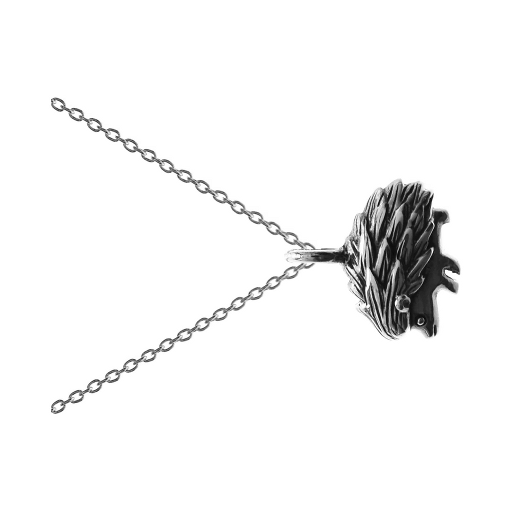 Detailed Hedgehog Necklace Solid Sterling Silver 925 Hallmarked British Made