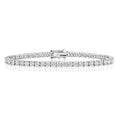 Natural Diamond 18ct White Gold Tennis Bracelet 375 Hallmarked British Made