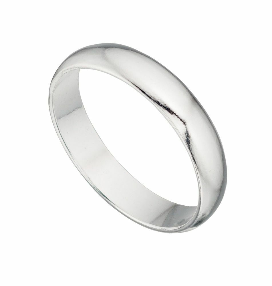Sterling Silver Gents Ring Band Design Hallmarked Size N - V British Made