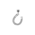 Offset Horseshoe Pendant Sterling Silver 925 Hallmarked All Chain Lengths