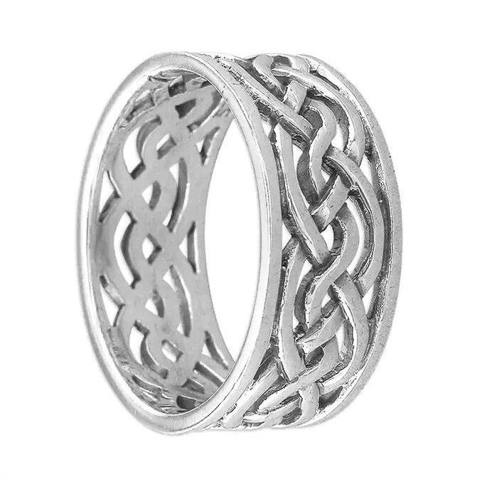 Mens Celtic Band Ring 925 Hallmarked British Made Brand New Boxed  Sizes S - Z