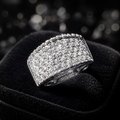 Sterling Silver Ring Anniversary Gemstone 925 Hallmarked Size L - U British Made