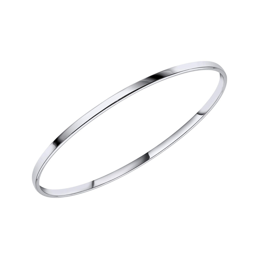 Plain 3mm Bangle Sterling Silver 925 Hallmarked British Made Brand New Boxed