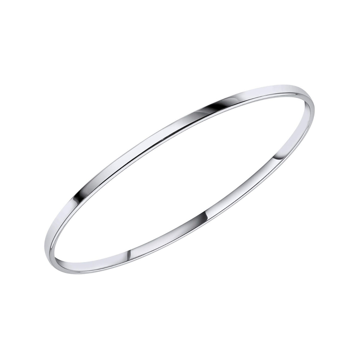 Plain 3mm Bangle Sterling Silver 925 Hallmarked British Made Brand New Boxed