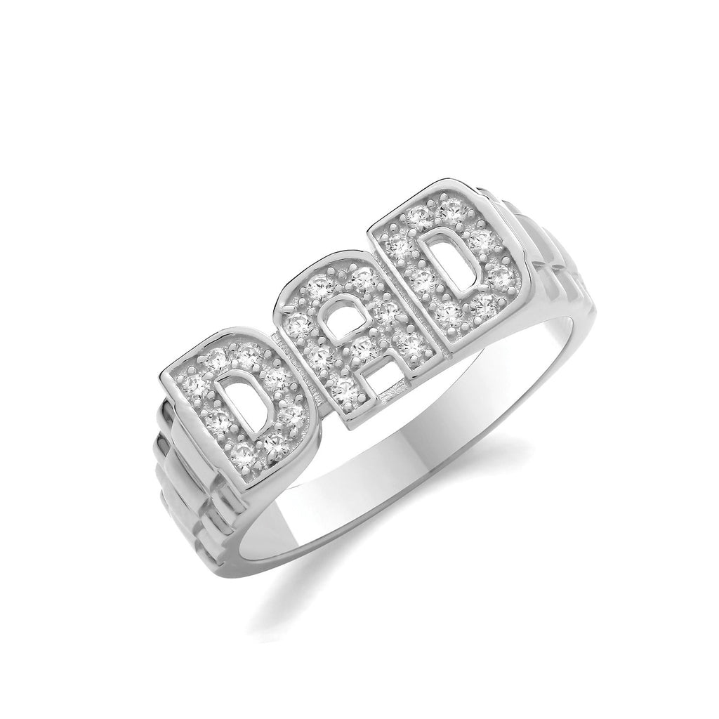 Dad Ring Sterling Silver 925 Hallmarked Sizes British Made Brand New P - Z