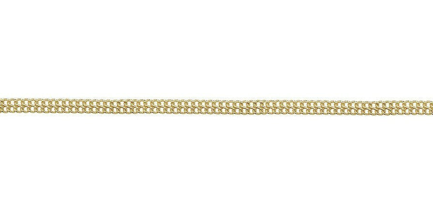 Ladies Flat Woven Bracelet 9ct Yellow Gold 375 Hallmarked British Made 