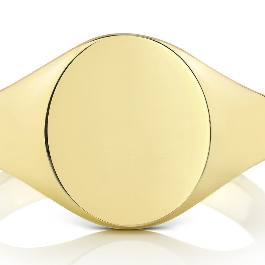 Mens 9ct Yellow Gold Signet Ring 375 Hallmarked British Made Size K - Z