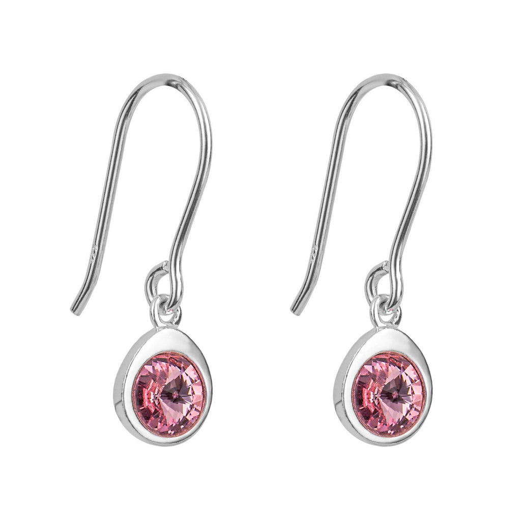 Pink Topaz Drop Earrings Sterling Silver 925 Hallmarked Brand New Boxed