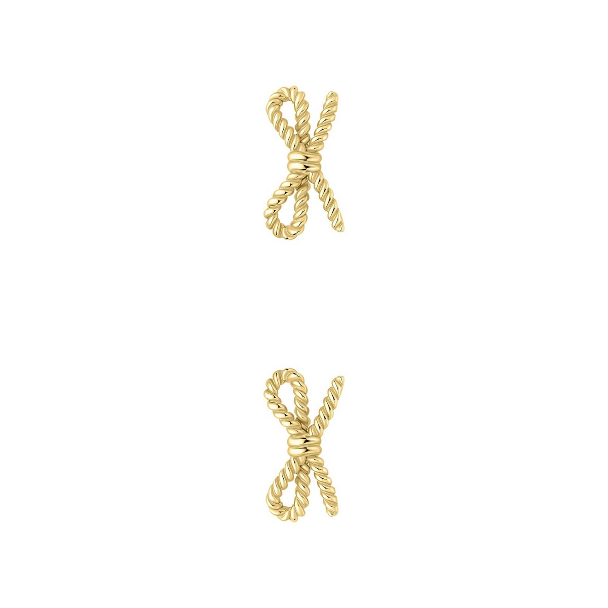 Classic Bow Stud Earrings 9ct Yellow Gold 375 Hallmarked British Made