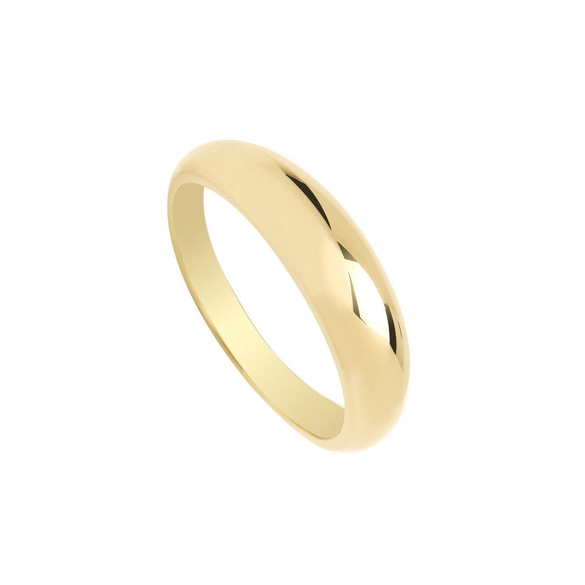 Plain Dome Ring 9ct Yellow Gold 375 Hallmarked Sizes L - S British Made