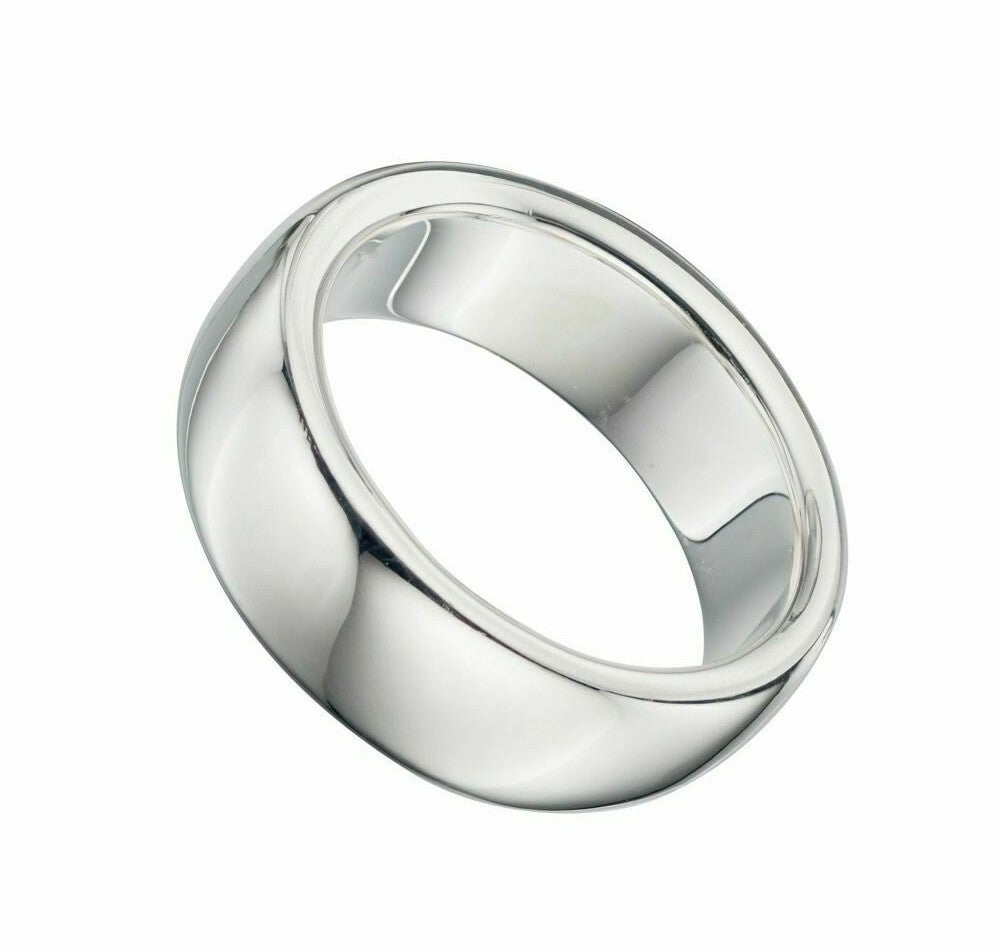 Sterling Silver Solid Band Ring 925 Hallmarked Size Q - Z British Made